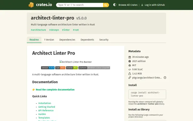 Architect-Linter – Enforce architecture rules