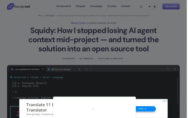 Squidy – How I stopped losing AI agent context mid-project