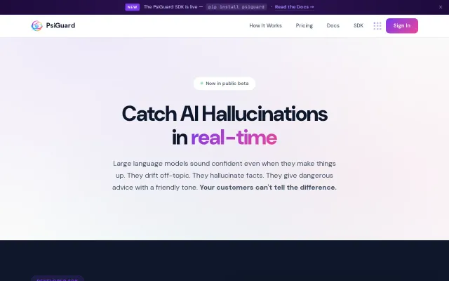 PsiGuard – real-time hallucination monitoring for LLM apps