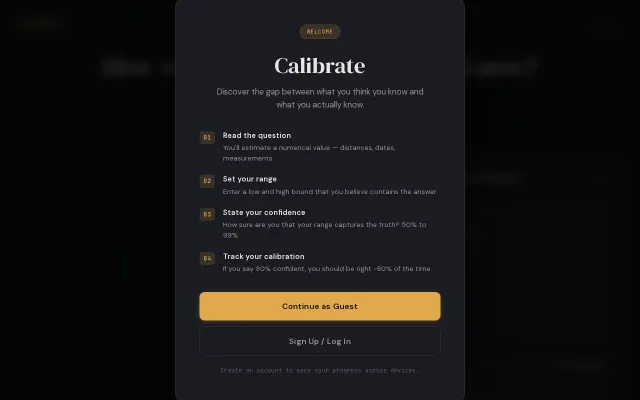 A Confidence Calibration Game