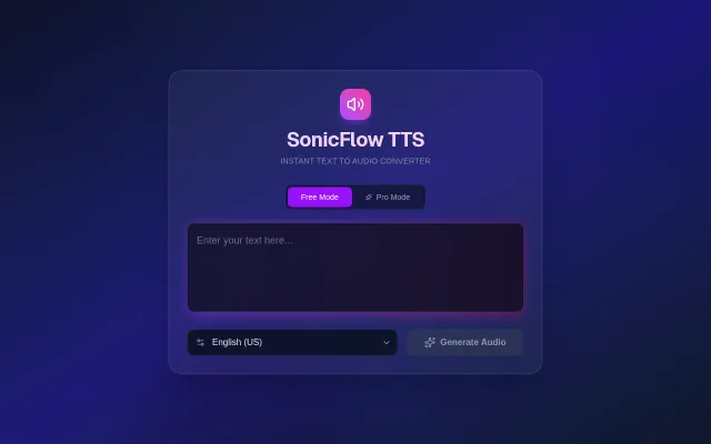 A minimal, no-signup, free text-to-speech tool