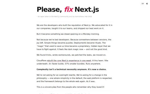 Please, fix Next.js – an open letter