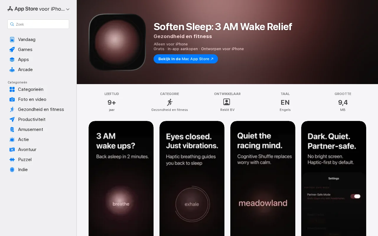 Soften Sleep – an iOS app for waking up at 3 AM with racing thoughts