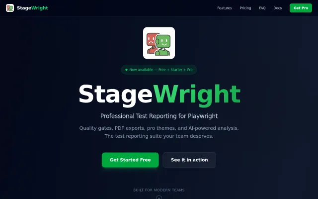 StageWright – A performance-focused Playwright reporter with AI