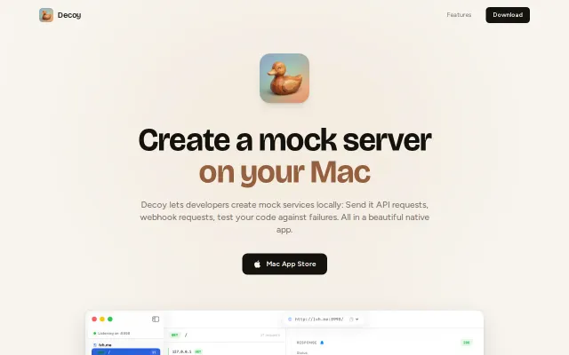 Decoy – A native Mac app for mocking HTTP endpoints locally