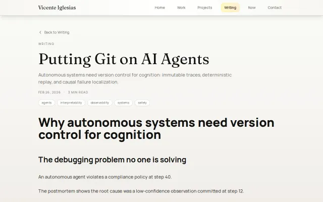 Putting Git on AI Agents
