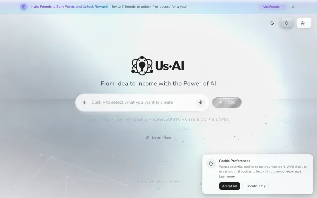 Usplus.ai – Build a company of AI agents and execute work autonomously