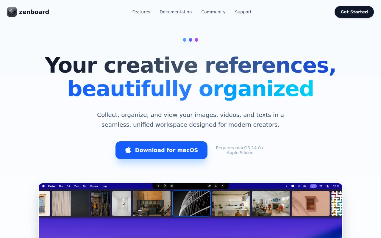 Zenboard – A native macOS reference board for creatives