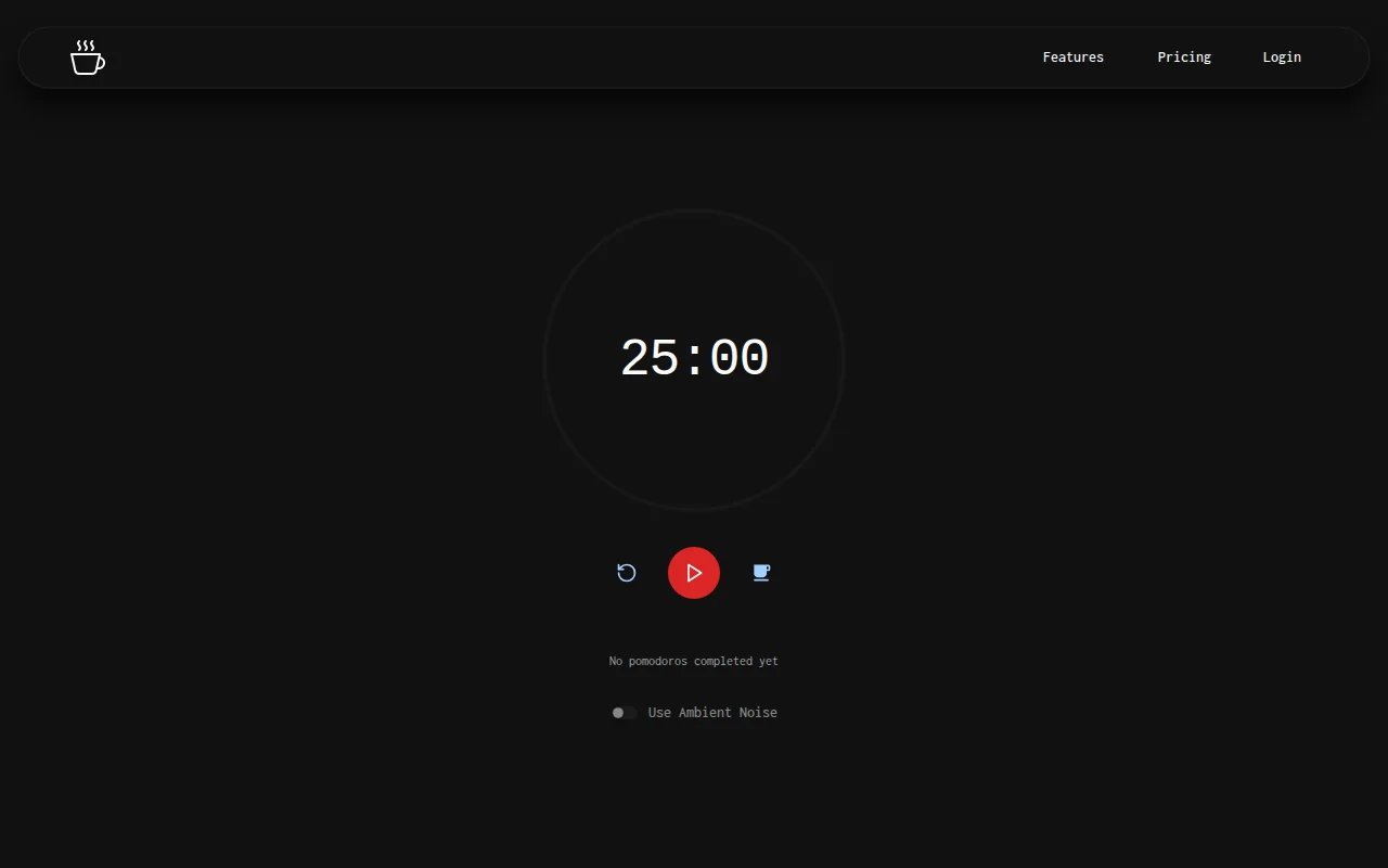 Pomodoro with Background Noise