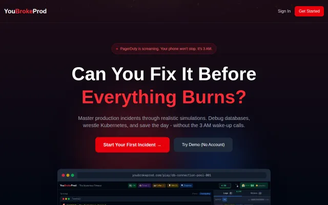 You Broke Prod – A game where you debug production incidents