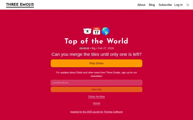 Globs – a daily puzzle about finding the hidden connections
