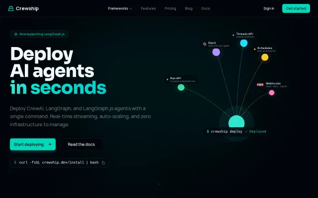 Crewship – Deploy AI agents to production in one command