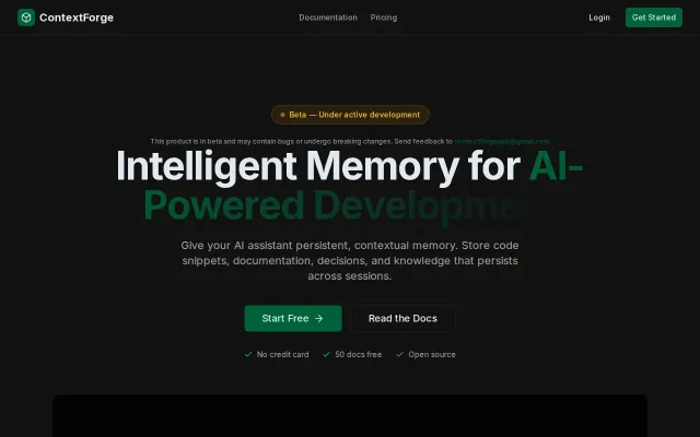 ContextForge – Persistent memory MCP server for Claude
