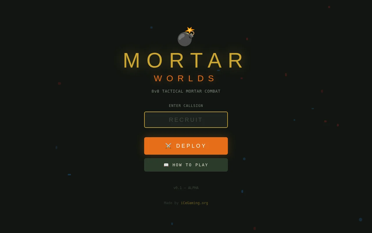 Mortar Mayhem – Early 8v8 tactical mortar bomber in browser (60 FPS)