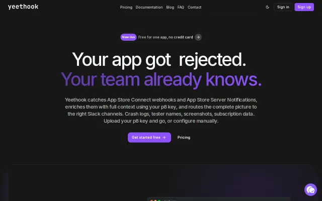 Yeethook, Enriched App Store Connect Webhooks to Slack