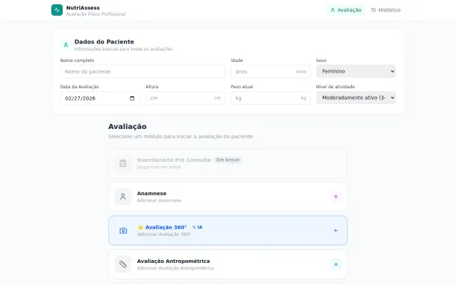 NutriAssess – AI body composition for nutritionists
