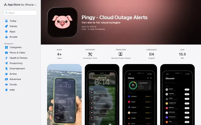 My iPhone notifies me about cloud outages before they blow up here