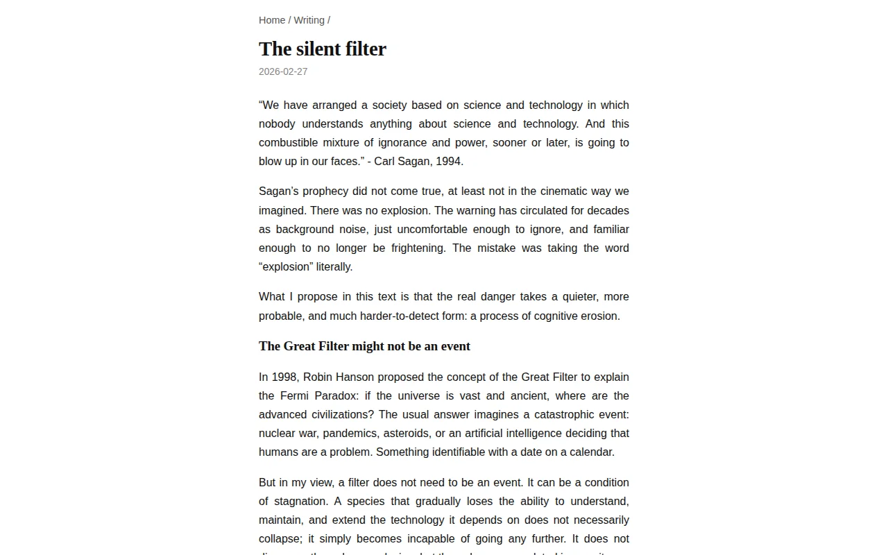 The Silent Filter