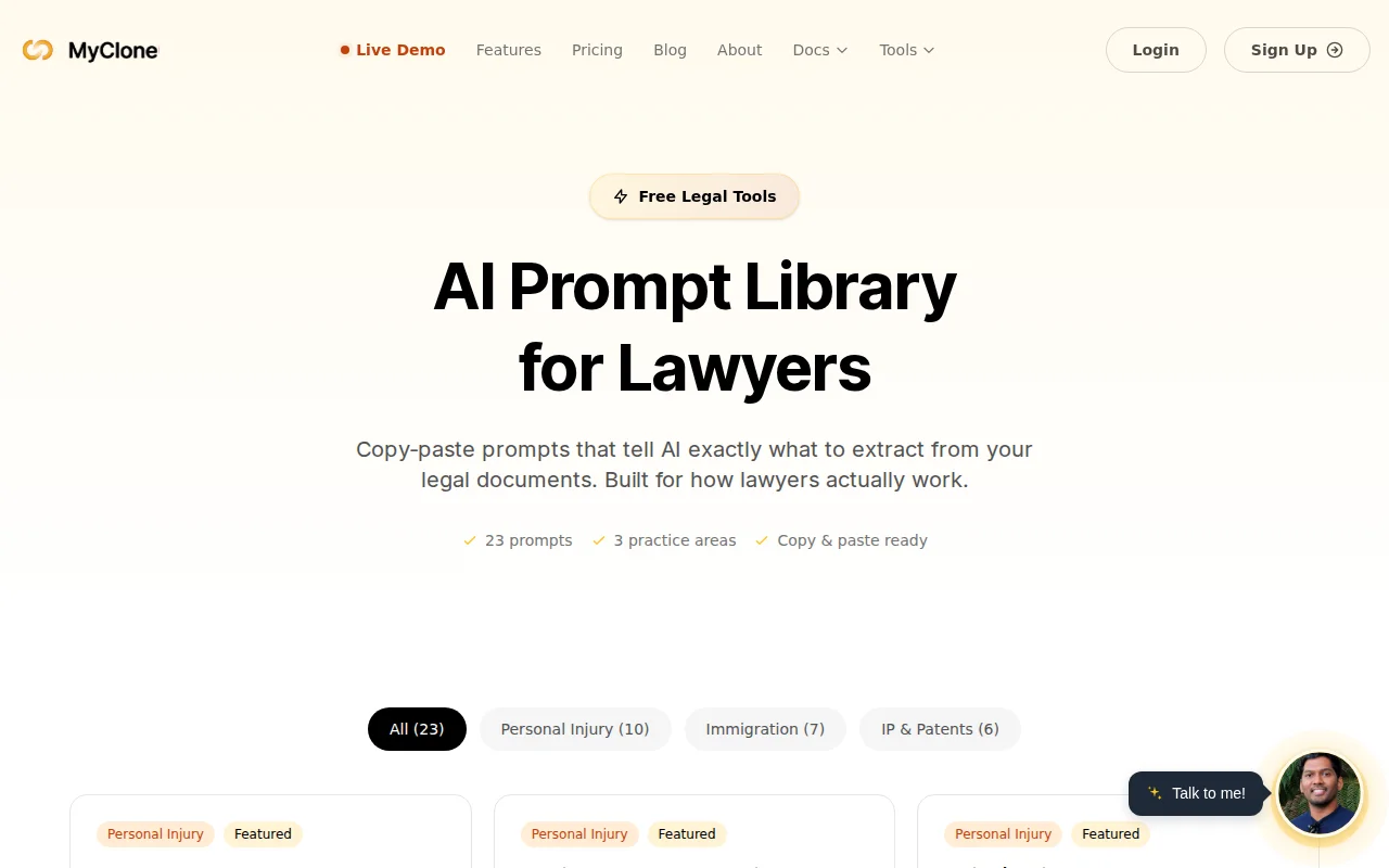 Prompt template for solo and small law firms