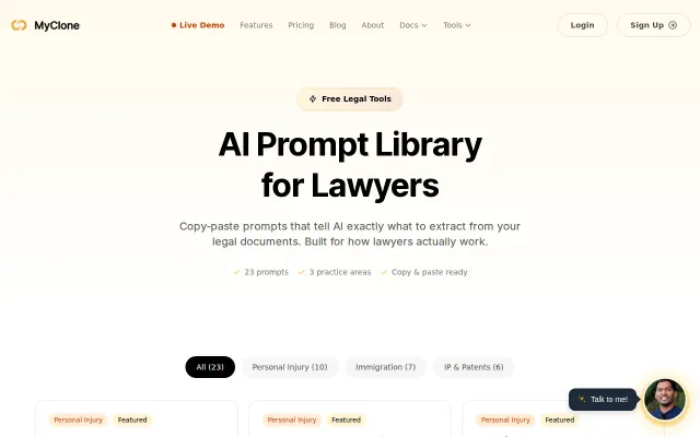 Prompt template for solo and small law firms