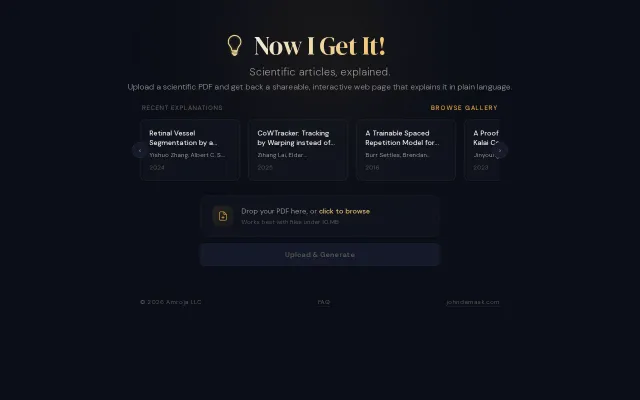 Now I Get It – Translate scientific papers into interactive webpages