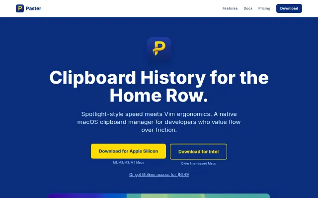 Paster – A keyboard-first clipboard manager for Vim users