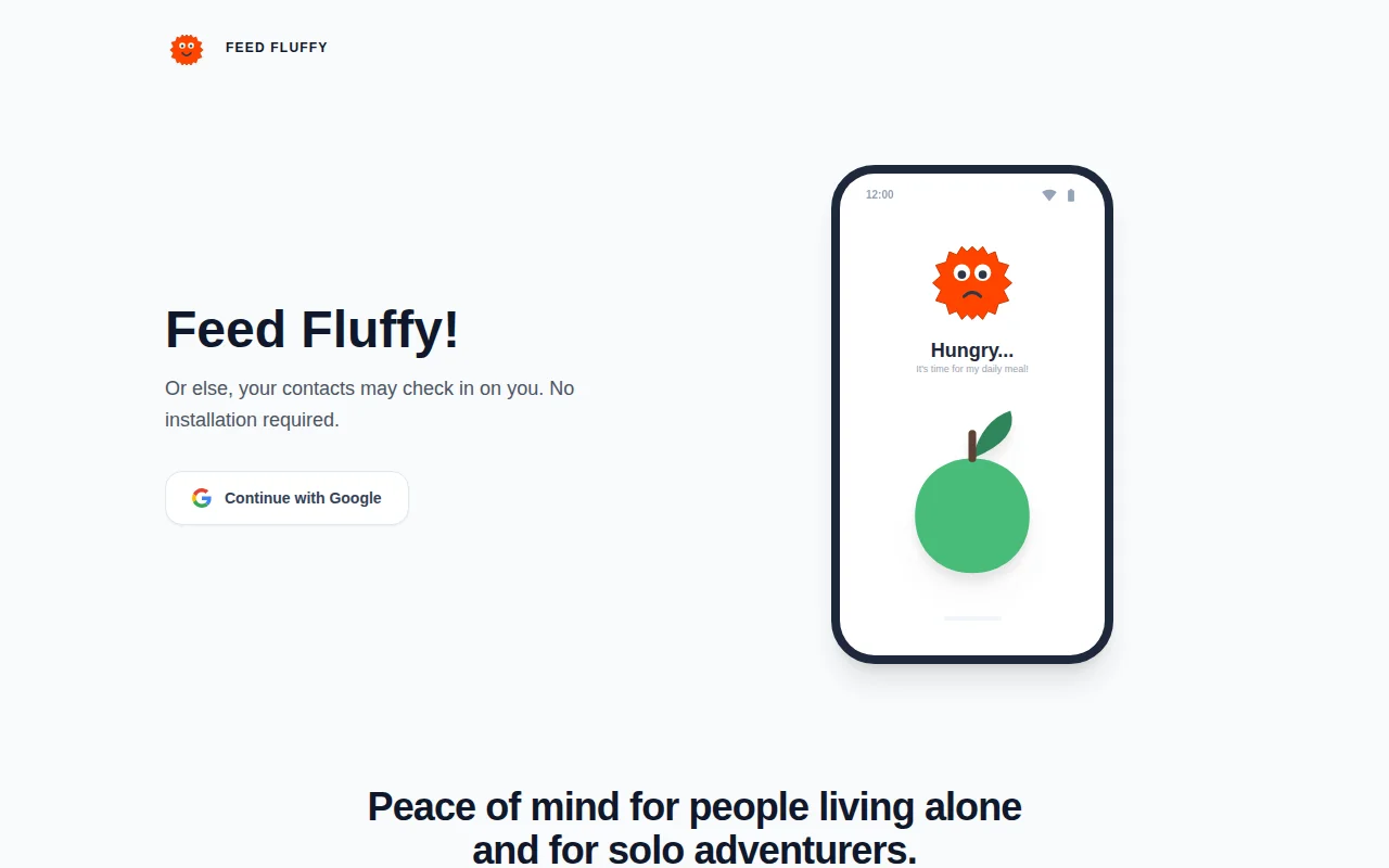 FeedFluffy a dead man switch for people living alone