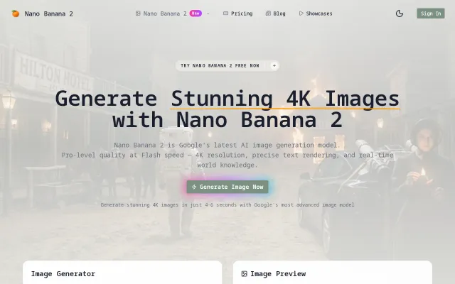 Nano Banana 2 – 4K AI image generator with accurate text rendering
