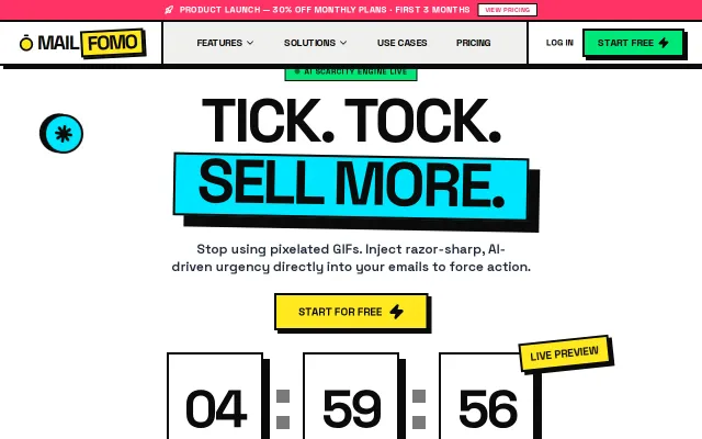 MailFomo – Drive urgency in emails with live countdown timers
