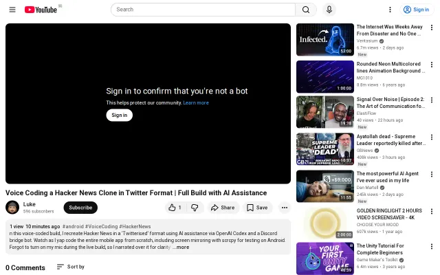 Voice-coded a Doom-scroll Hacker News (Twitter-style feed)