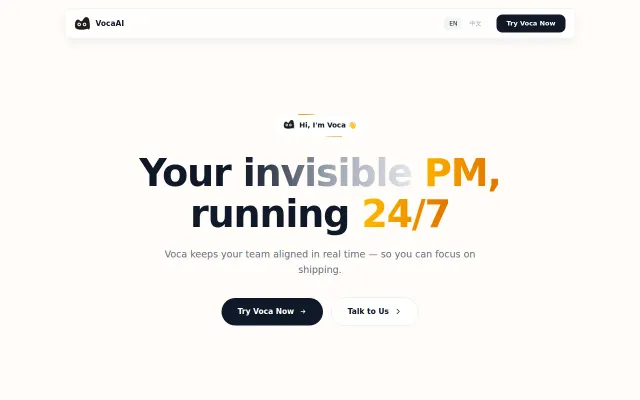 Voca – AI project manager that runs in the background