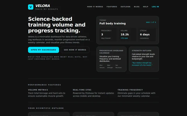 Velora Fitness – A zero-bloat, bare-bones workout tracker