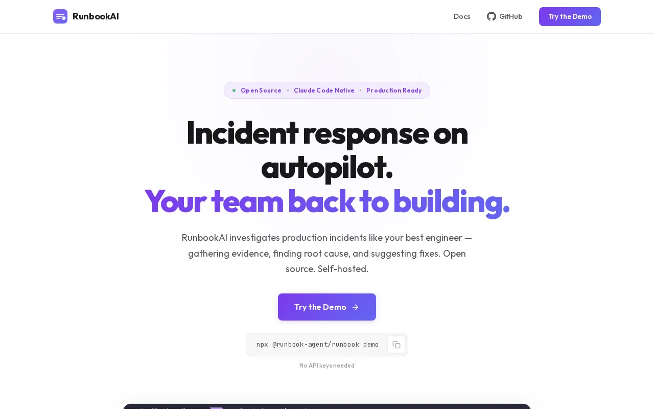 RunbookAI – Hypothesis-driven incident investigation agent(open source)