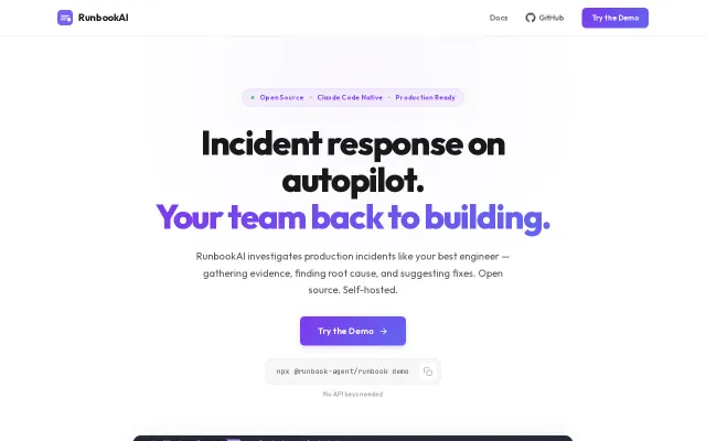 RunbookAI – Hypothesis-driven incident investigation agent(open source)