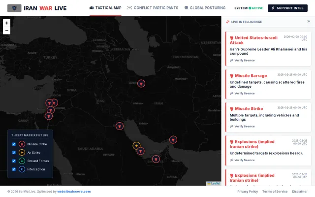 IranWarLive – Automated, serverless OSINT mapping engine