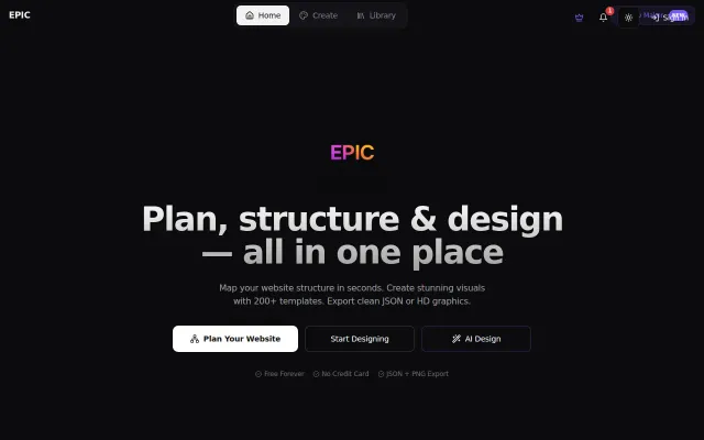 A visual sitemap editor that forces you to design structure before UI