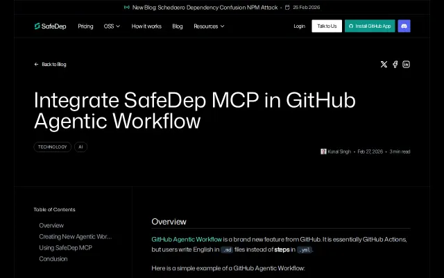 External Threat Protection in GitHub Agentic Workflow