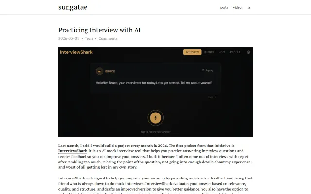 Practicing Interview with AI