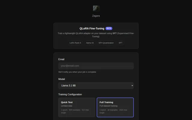 Zagora, Distributed fine-tuning platform on mixed GPUs over internet