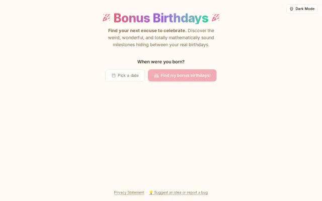 A calculator for your 10,000th day on Earth and other milestones