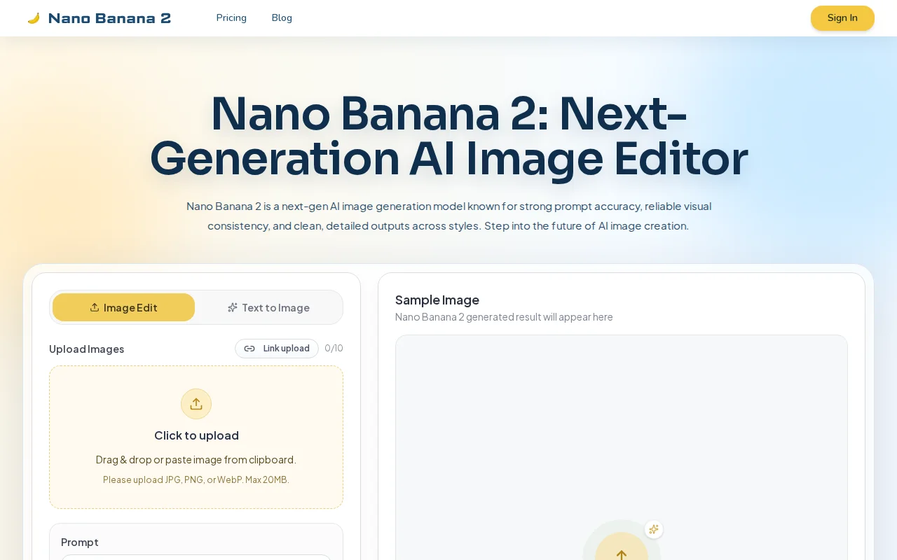 Nano Banana 2 Playground – text-to-image and image-to-image demo