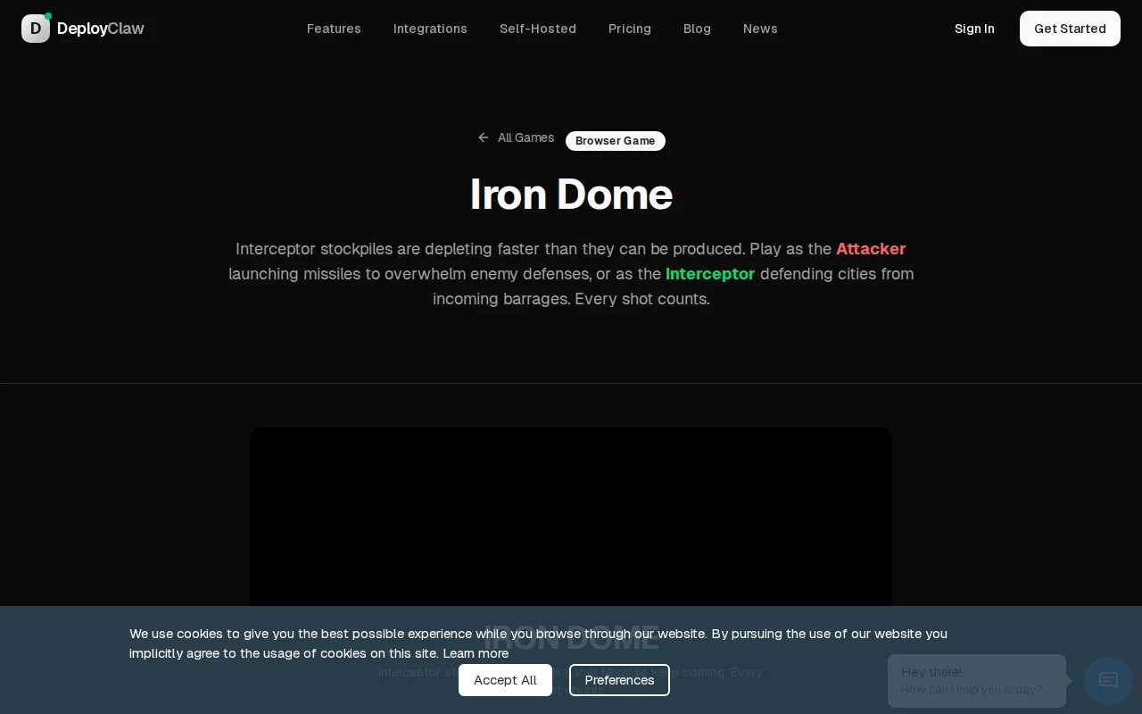 I made a iron dome game