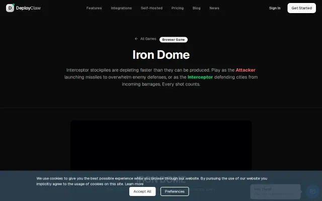 I made a iron dome game