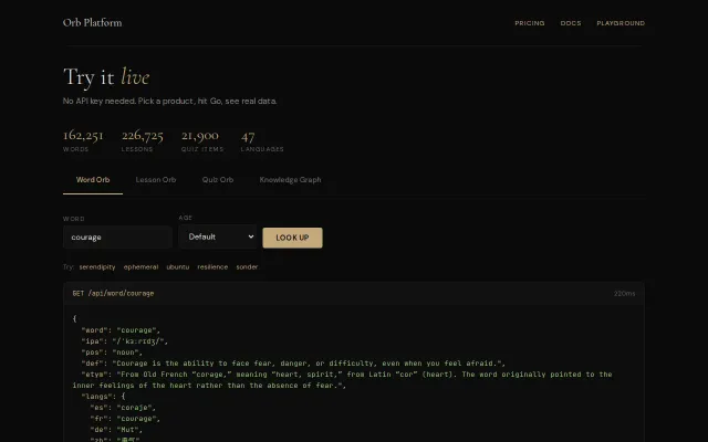 Orb Platform – 3 content APIs for AI agents that teach