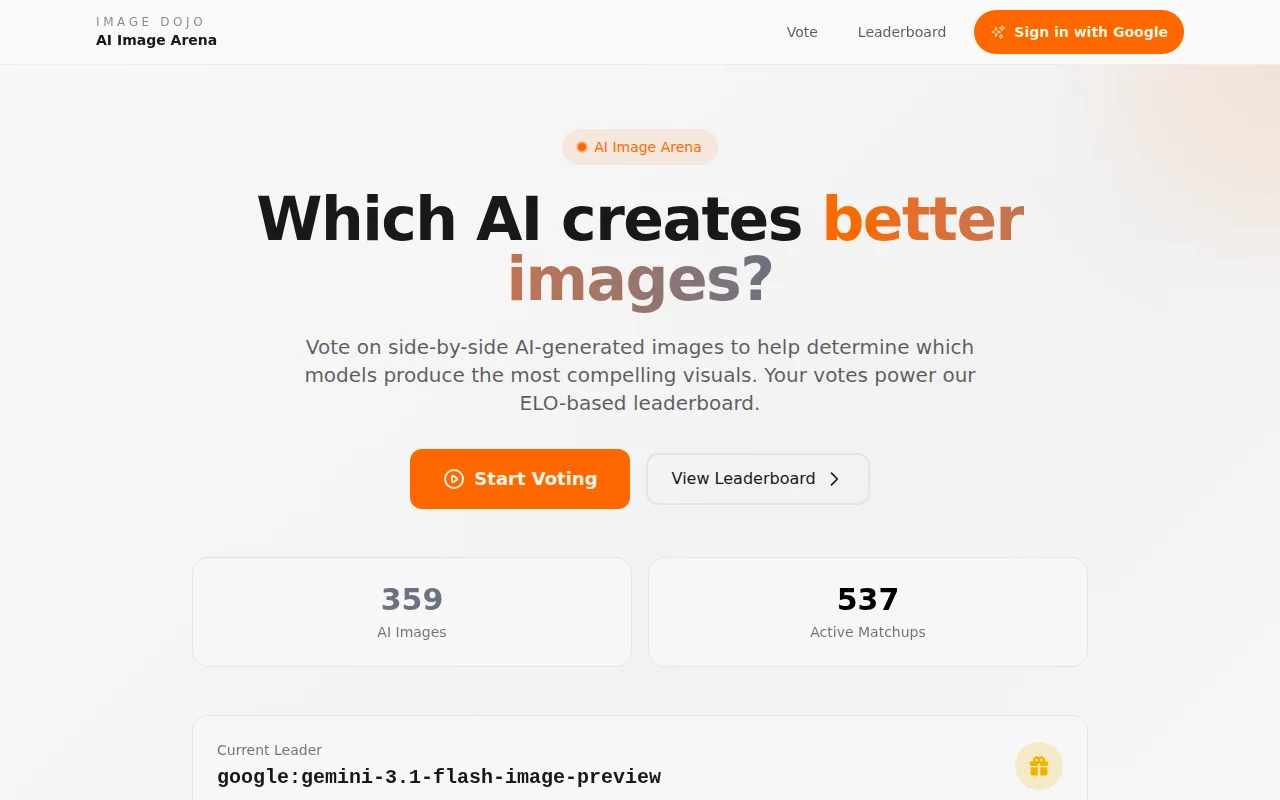 Imagedojo.ai – Blind arena for Google, OpenAI, and xAI image generators