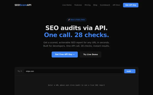 SEO Score API