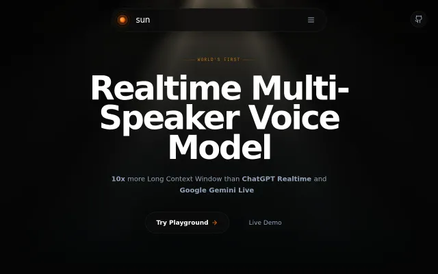Sun – Realtime voice agent for group conservation not just turn taking