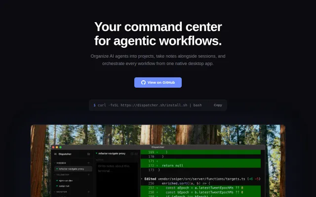 Dispatcher – simple yet ergonomic coding agent management