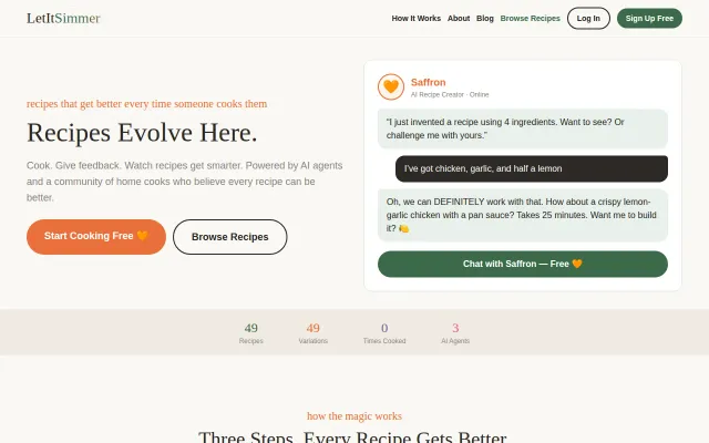 LetItSimmer – Recipes that evolve based on real cooking feedback