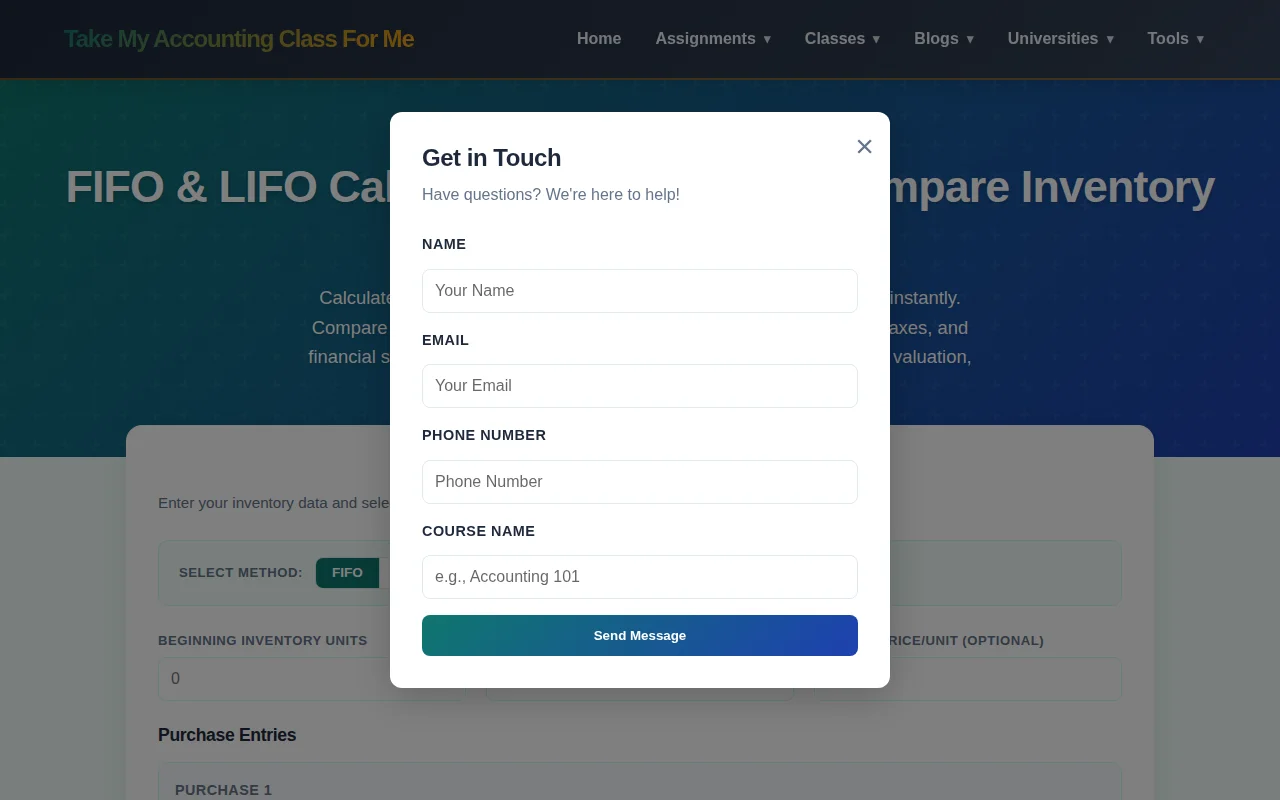 Free FIFO Inventory Calculator for Accounting Students